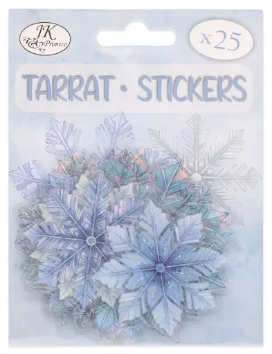 [4269] Sticker Snowflakes blue hologram 25pcs