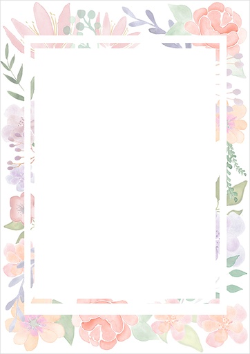 [2273] Decorative paper A4 Flora 5pcs