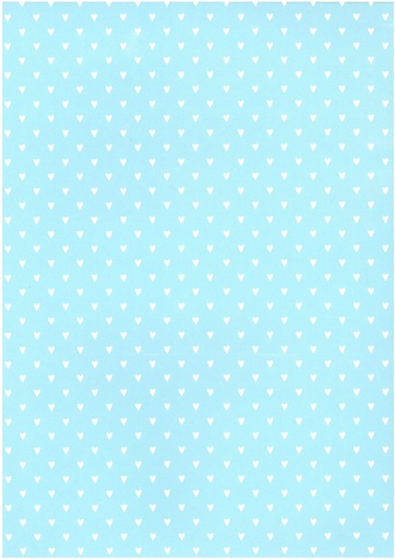 [2291] Design card A4 Heart blue 5pcs