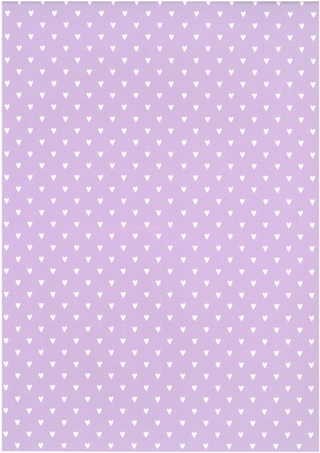 [2292] Design card A4 Heart lilac 5pcs
