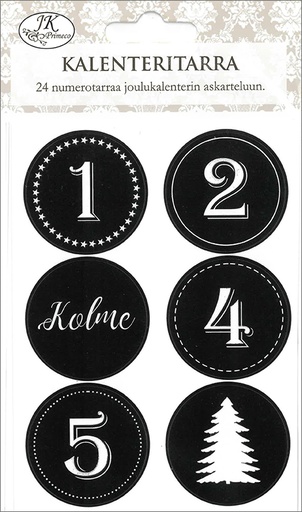 [2306] Christmas calendar sticker musta 4 sheets