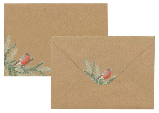 [2344] Envelope C6 Christmas theme recycled brown 10pcs