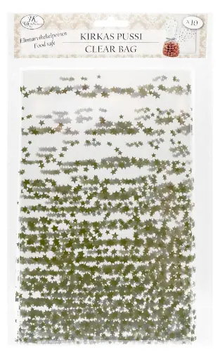 [4480] Kirkas pussi Tähdet kultafolio 10kpl