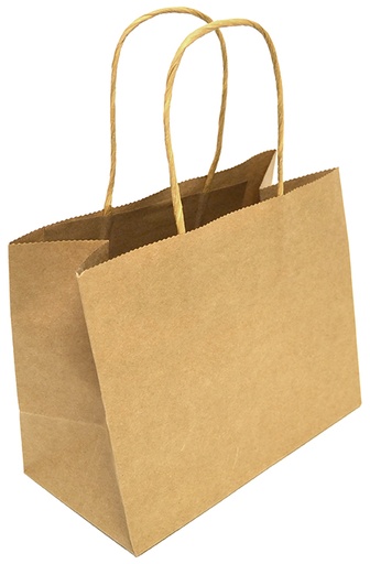 [2424] Gift bag S recycled brown