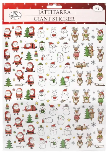 [5134] Giant sticker Christmas characters mini
