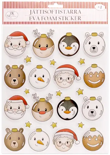 [5153] Giant eva foam sticker Christmas characters Christmas ball