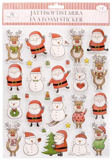 [5154] Giant eva foam sticker Christmas characters
