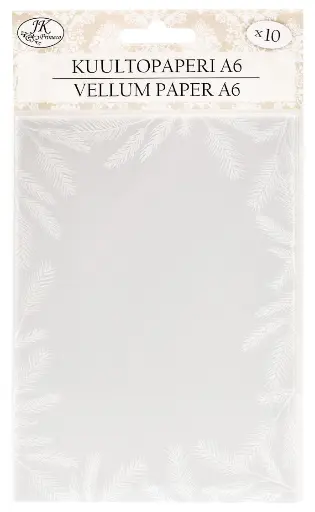 [6572] Vellum paper A6 Twigs white 10pcs