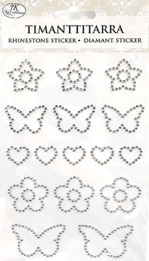 [2449] Rhinestone sticker Flowers and butterflies