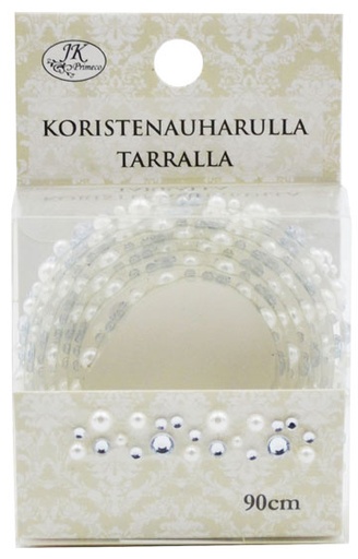 [2453] Pearl rhinestone sticker roll 90cm