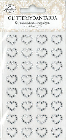 [2461] Rhinestone sticker Heart clear