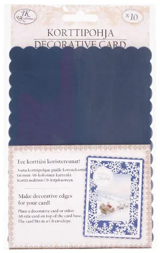 [7825] Decorative card dark blue 10pcs