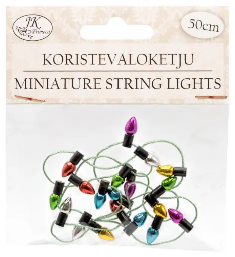 [8419] Koristevaloketju mini värikäs 50cm