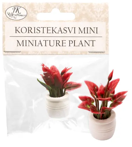 [8421] Koristekasvi mini punainen