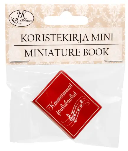 [8423] Miniature book Joululaulut punainen
