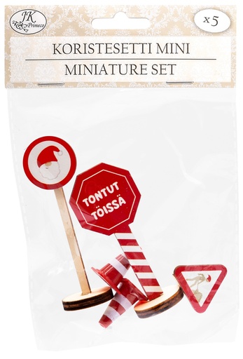 [8435] Miniature set Liikennemerkit joulu 5pcs