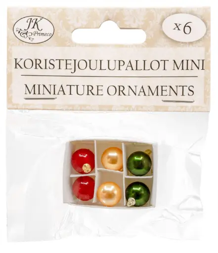 [8436] Koristejoulupallot mini 6kpl