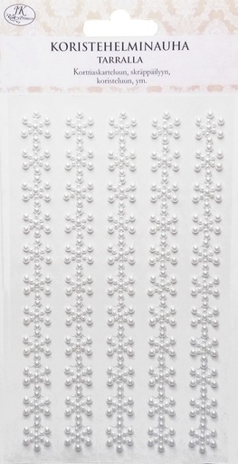 [2474] Pearl sticker ribbon Snowflake