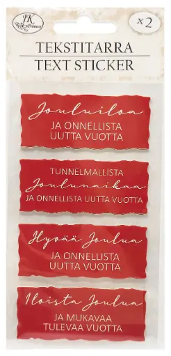 [9029] Text sticker Joulutekstit iso punainen 2 sheets