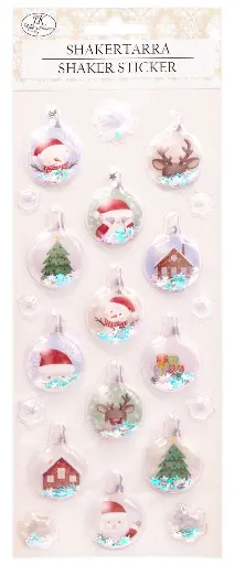 [9151] Shaker sticker Christmas balls figures