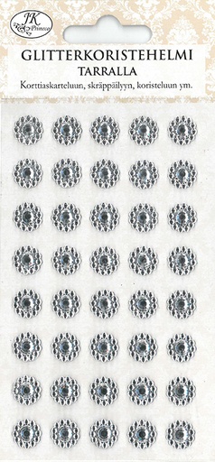 [2489] Decorative glitter pearl sticker clear