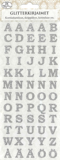 [2490] Rhinestone sticker Letters silver