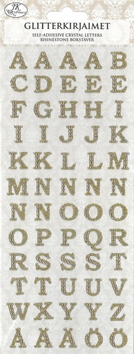 [2495] Rhinestone sticker Letters gold