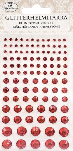 [2512] Rhinestone sticker red
