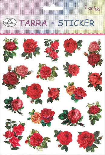 [2583] Sticker Rose red