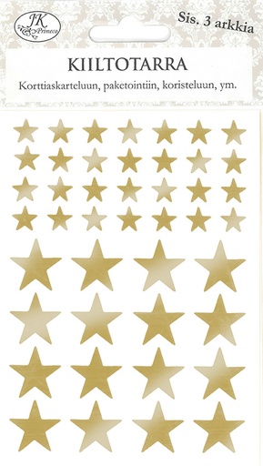 [2592] Mirror sticker small Star gold 3 sheets