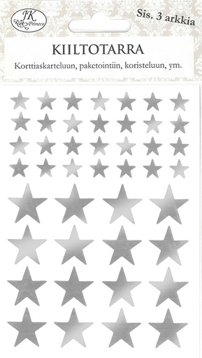 [2593] Mirror sticker small Star silver 3 sheets