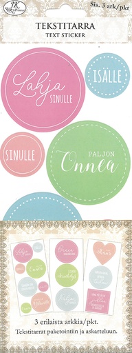 [2620] Text sticker Iso pastelli 3 sheets