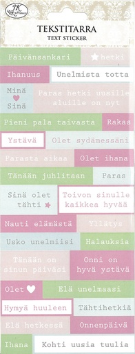 [2638] Text sticker Sanonnat pastelli