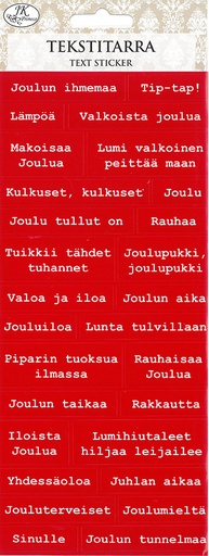 [2642] Text sticker Joulusanonnat punainen
