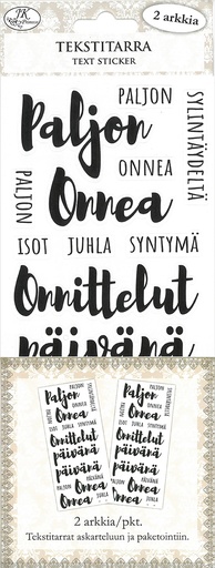 [2643] Text sticker Onnittelut 2 sheets