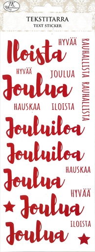 [2652] Text sticker Joulutoivotukset punainen