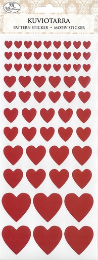 [2667] Pattern sticker Heart red