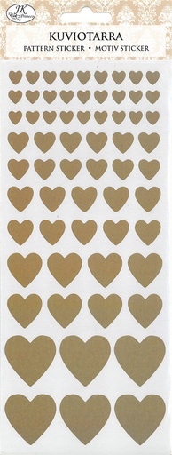 [2668] Pattern sticker Heart natural