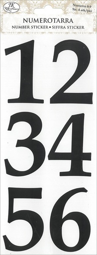 [2672] Number sticker large 4 sheets