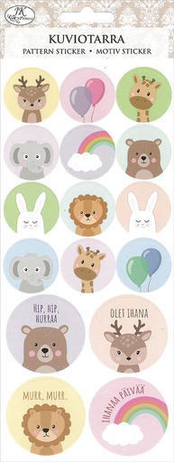 [2675] Pattern sticker Somat eläimet