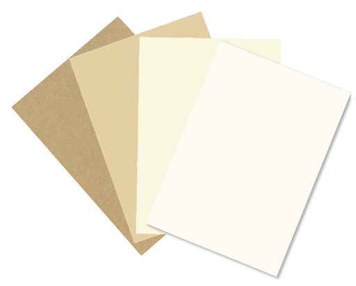 [1042] Color paper assortment A4 natural 40pcs