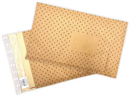 [1281] Bubble mailer Heart brown