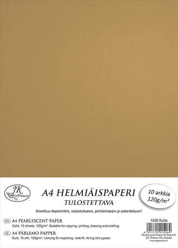 [1526] Pearlescent paper A4 gold 10 pcs