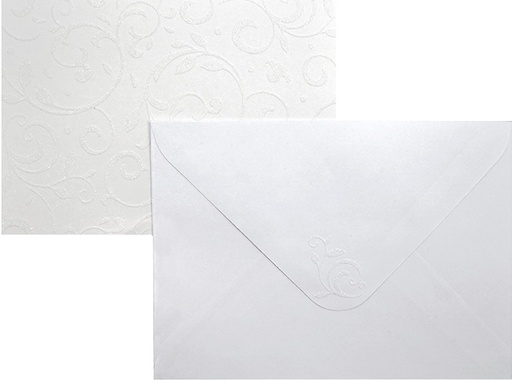 [1722] Folded card + envelope Amanda 5pcs+5pcs