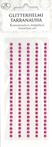 [1815] Rhinestone sticker ribbon pink
