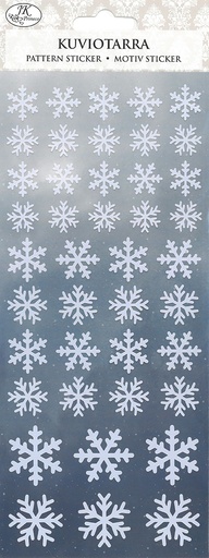 [2686] Pattern sticker Snowflake white