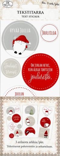 [2698] Text sticker iso Tonttu 3 sheets