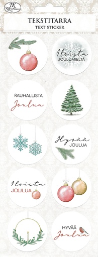 [2700] Text sticker Kuura joulutoivotukset