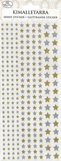 [2740] Glitter sticker Stars gold/silver