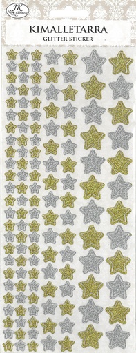 [2740] Glitter sticker Stars gold/silver
